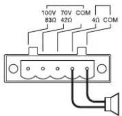 TOA A5012 - Low-impedance speaker connections - 1