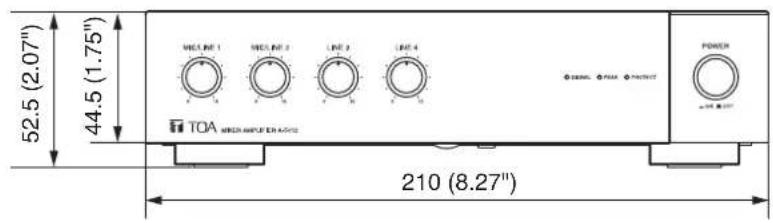 TOA A5012 - DIMENSIONAL DIAGRAM - 1