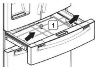 SAMSUNG RF28HMEDBWW - DESARMADO DE LA PUERTA DEL CAJÓN FLEX - 1