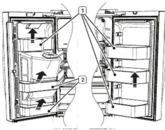 SAMSUNG RF28HMEDBWW - Compartimentos de las puertas - 1