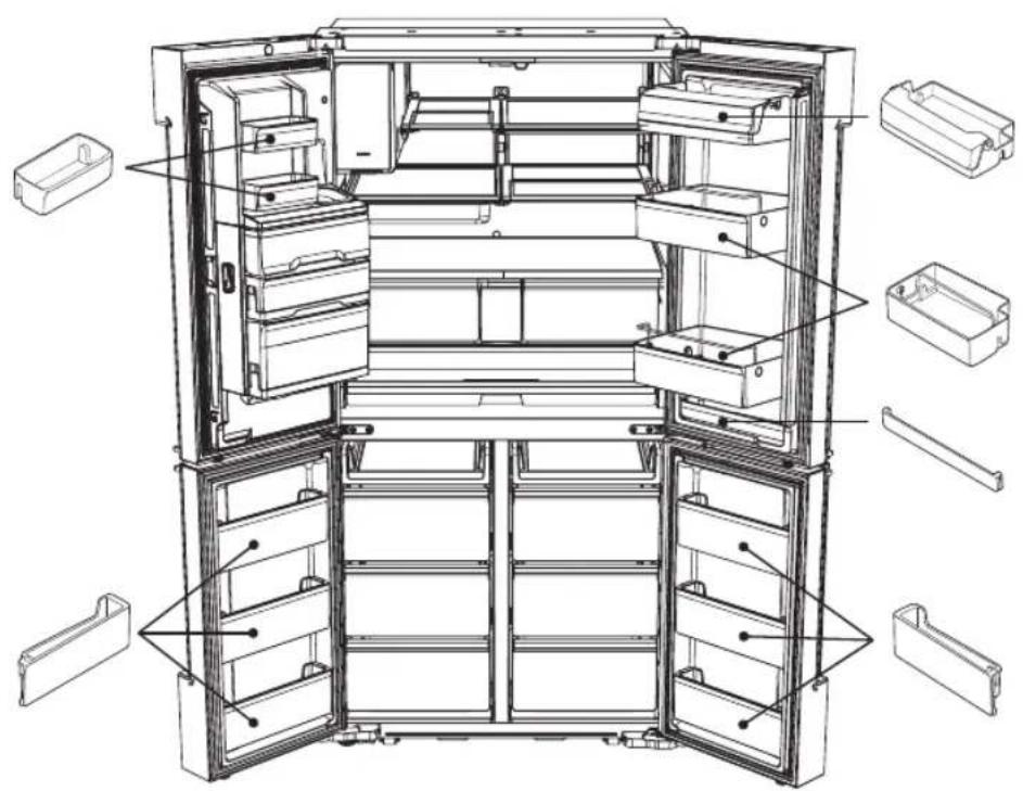 SAMSUNG RF34H9950S4 - Door bins - 1