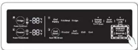 SAMSUNG RF34H9950S4 - Activating and deactivating Override mode - 1