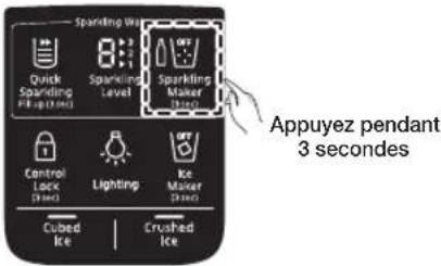 SAMSUNG RF34H9950S4 - Désactivation de la fonction d'eau pétillante - 1