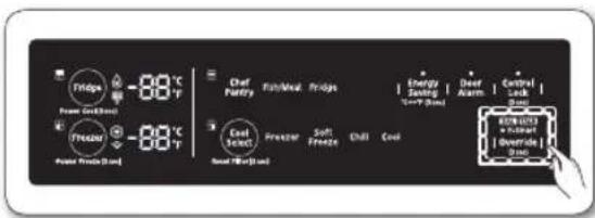 SAMSUNG RF34H9950S4 - Activación y desactivación del modo de anulación - 1
