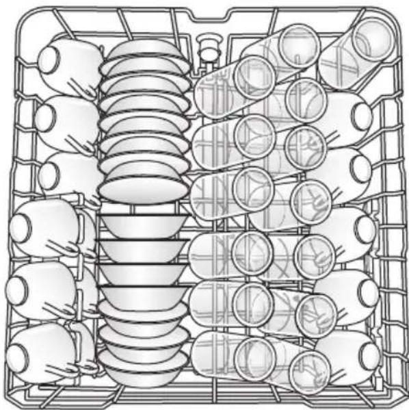 HAIER HDBL865ATS - Pour charger des plats plus grands dans le panier supérieur : - 2
