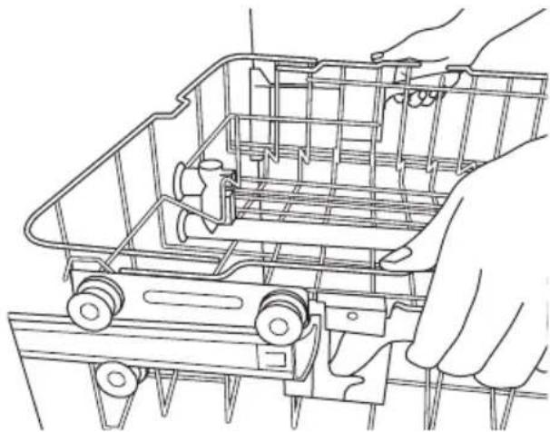 HAIER HDBL865ATS - To accommodate taller dishes in the upper rack: - 1