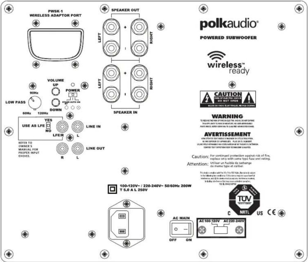 POLK DSWPRO440 - AJUSTE PRECISO DEL SUBWOOFER - 3