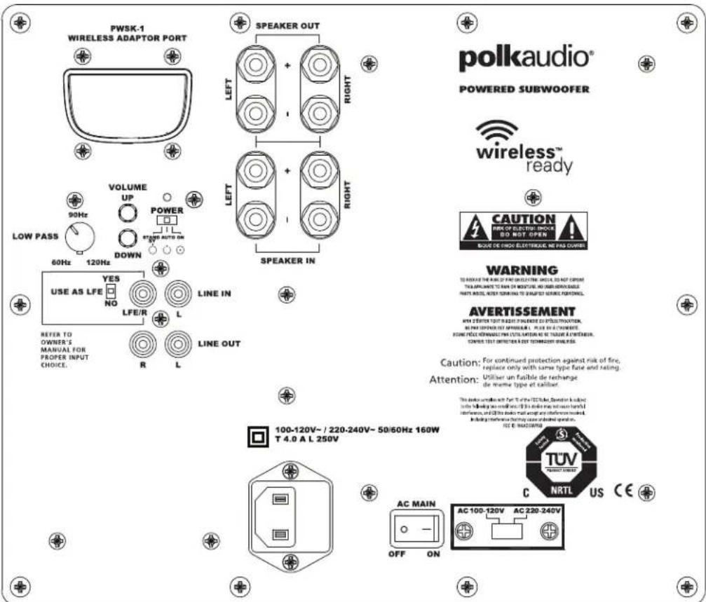 POLK DSWPRO440 - Chave Standby/Auto/On (Pronidão/ Automática/Ligado) - 2
