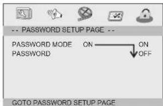 SYLVANIA SDVD7030 - Password Setup Page - 1