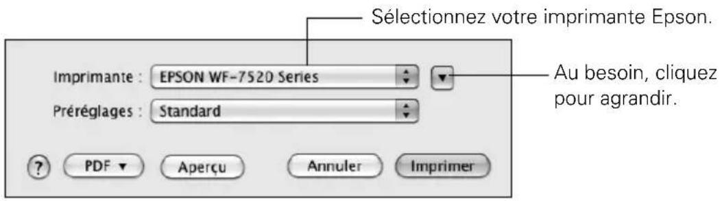 EPSON WorkForce WF7520 - Impression sous Mac - 1