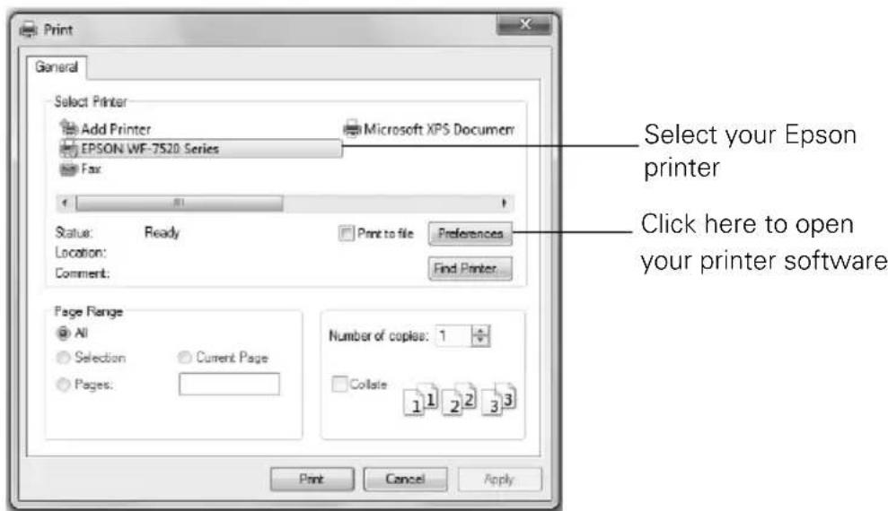 EPSON WorkForce WF7520 - Printing in Windows - 1
