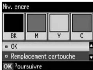EPSON WorkForce WF7520 - État des cartouches d'encre - 1