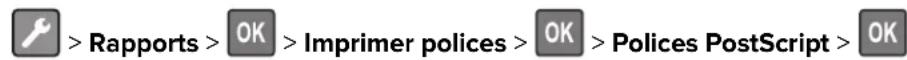 LEXMARK MS315 - Impression de la liste des échantillons de polices - 2