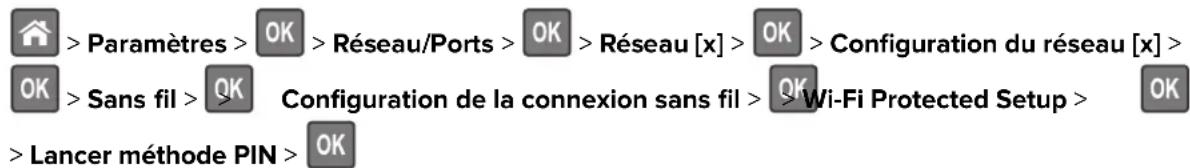 LEXMARK MS315 - Utilisation de la méthode PIN (Personal Identification Number) - 1