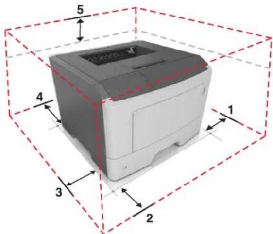 LEXMARK MS315 - Choix d'un emplacement pour l'imprimante - 1
