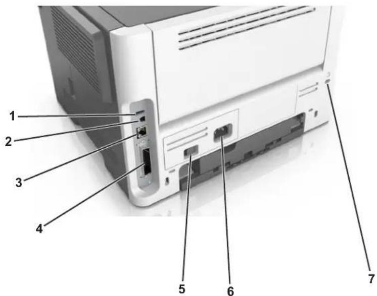 LEXMARK MS315 - Connexion des cables - 1