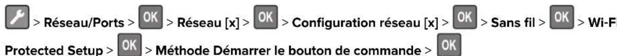 LEXMARK MS315 - Utilisation de la méthode PBC (Push Button Configuration, configuration des boutons de commande) - 1