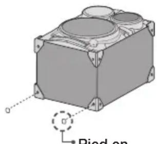 SAMSUNG MXHS9000 - Fixation de la rondelle de caoutchouc du pied de l'enceinte - 1