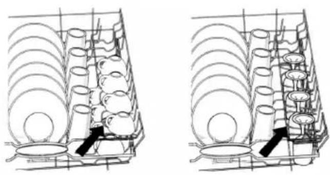 HAIER DWL2825DDWW - DES ÉTAGÈRES UTILITAIRES mUNIES DE PROTECTION POUR LES OBJETS AVEC UN MANCHE. (CERTAINS mODÈLES) - 1