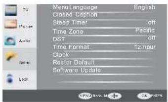 HAIER LE39F32800 - Menu SETUP - 1