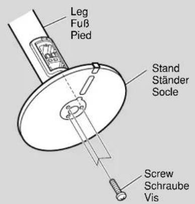 JVC SXXD55 - Assemblez le pied sur le socle. - 2