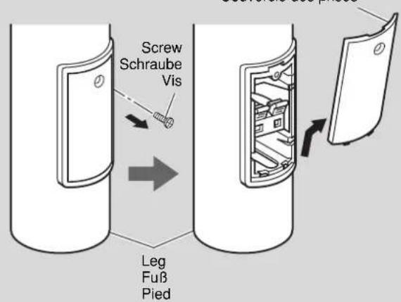 JVC SXXD55 - Attaching the leg and the stand / Anbringen von Fuß und Ständer / Fixation du pied et du socle - 2