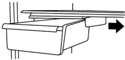Inglis I4TXCWFXQ - Remove and replace the meat drawer cover (Glass meat drawer cover on some models): - 1