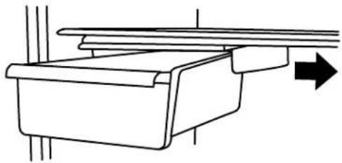 Inglis I8RXCGFXQ - Remove and replace the meat drawer cover (Glass meat drawer cover on some models): - 1