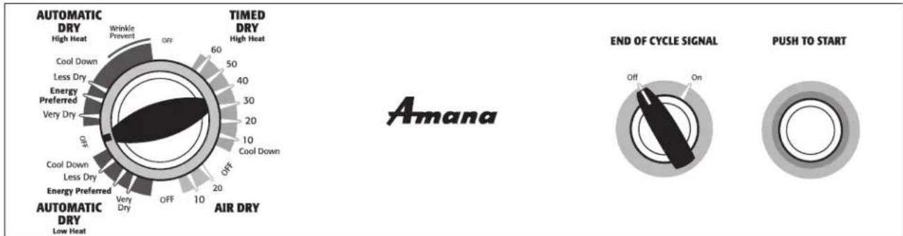 AMANA NED5100TQ - CONTROL PANEL - 2