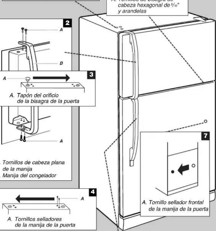 AMANA A8RXNGMWG - Cambio del sentido de aperture de las puertas (optional) - 3