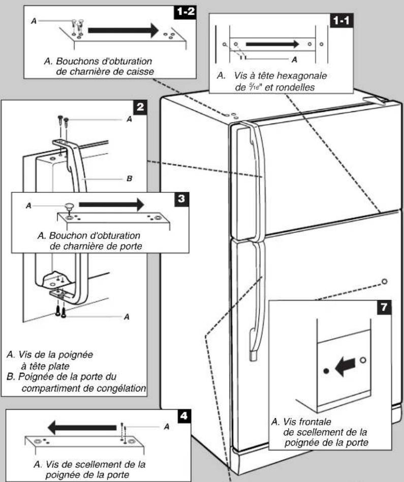 AMANA A6TXNWFXB - Inversion du sens d'ouverture de la porte (option) - 1