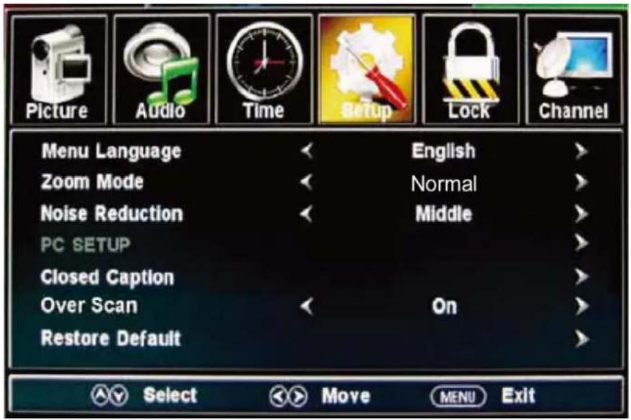 HAIER LE55B1381 - Menu de configuration - 1