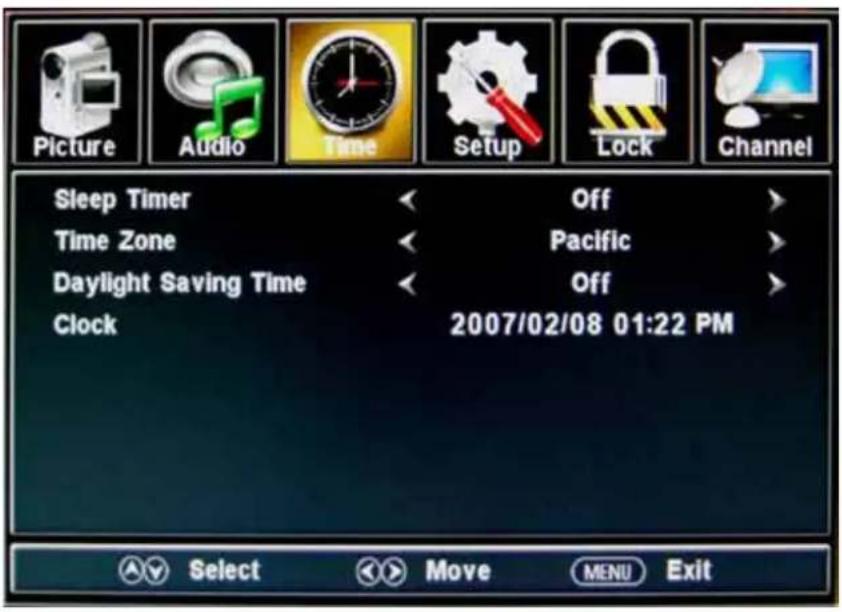 HAIER LE55B1381 - Time menu - 1