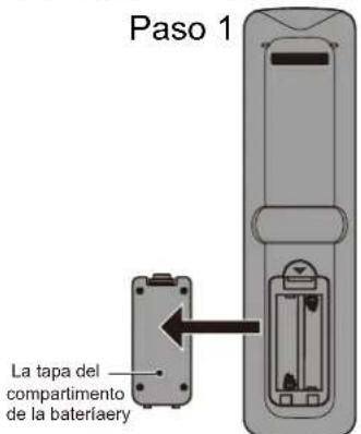 HAIER LE55B1381 - Instalación de las baterías del control remoto - 2