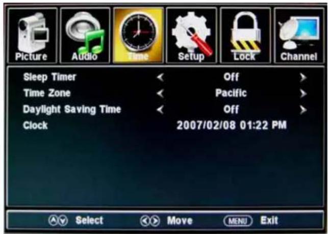 HAIER LE55B1381 - Menú de hora - 1