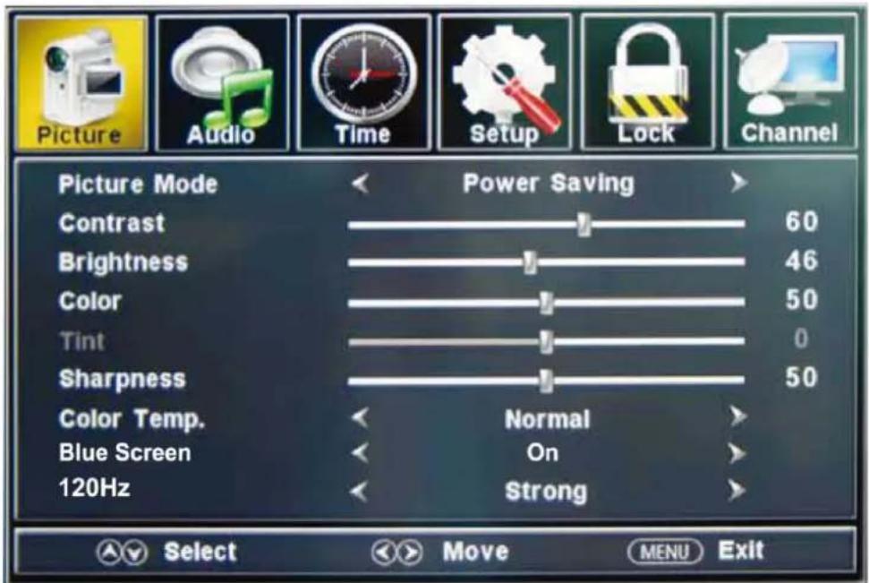 HAIER LE55B1381 - Menu d'image - 1