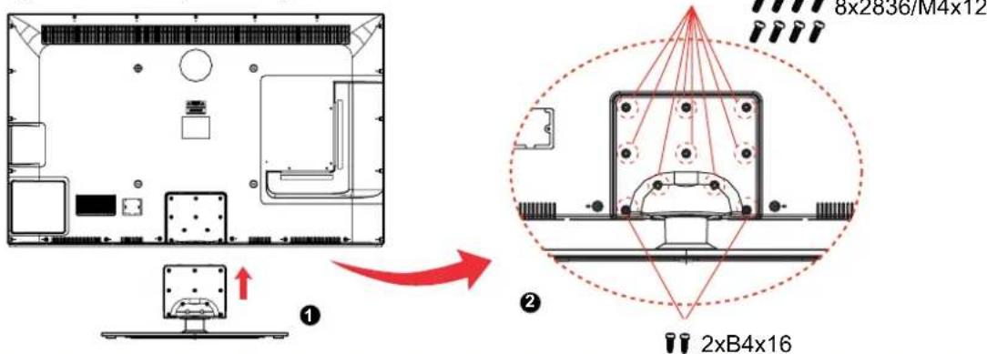 HAIER LE55B1381 - Instrucciones para la fijación de soporte de TV - 4