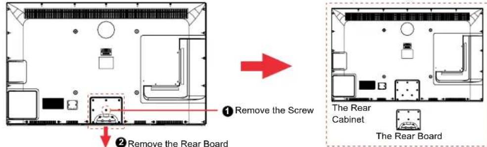 HAIER LE55B1381 - Instructions for fixing TV stand - 1