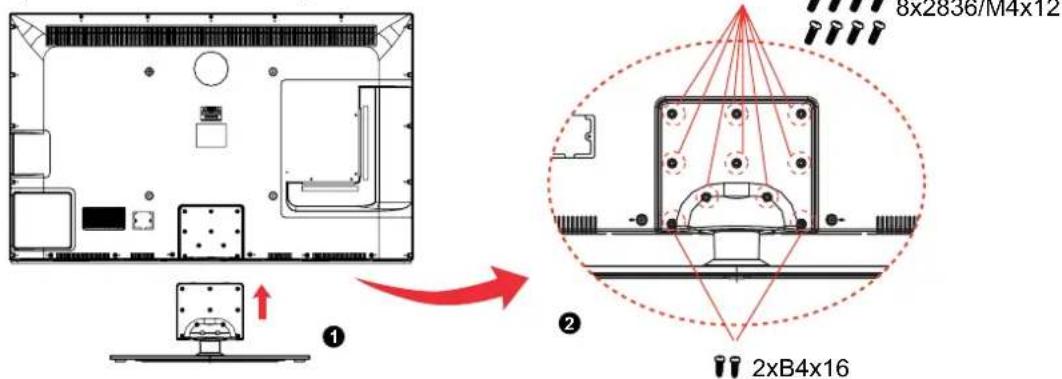HAIER LE55B1381 - Instructions for fixing TV stand - 3