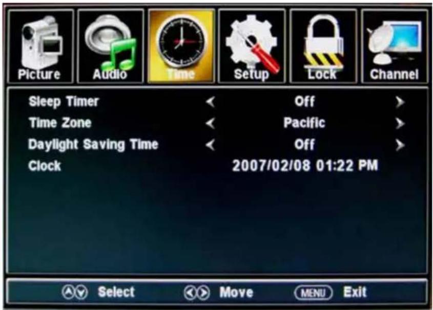 HAIER LE55B1381 - Menu de temps - 1