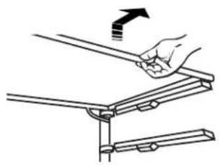 MAYTAG MURM24FWBS - Pour enlever et réinstaller les tablettes : - 1