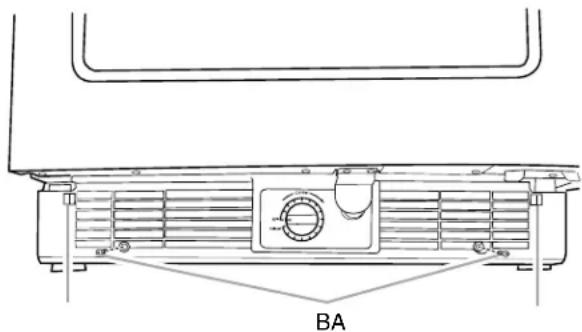 MAYTAG MURM24FWBS - Dépose de la grille de la base - 1