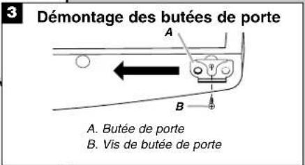AMANA A8RXNGMWB - Inversion du sens d'ouverture de la porte (option) - 5