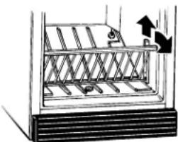 AMANA AQU1613TEW - Pour abaisser et lever la barrière d'entreposage : - 1