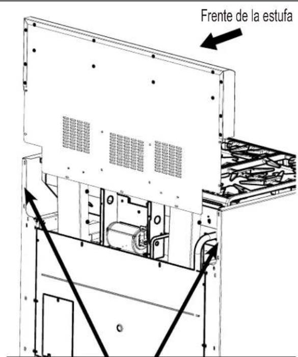 THERMADOR PRL486GDH - Paso 7: Instalación del protector trasero - 1