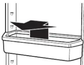 DANBY Designer DUF570WDD - To remove and replace the bin: - 1