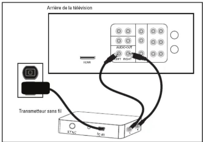 POLK PSWi8M - Connexion du transmetteur - 2