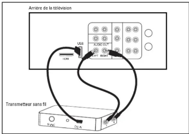 POLK PSWi8M - Connexion du transmetteur - 1