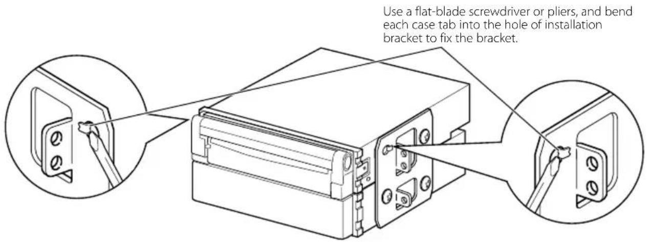 KENWOOD KVT514 - Bend each end of case to fix the bracket. - 1