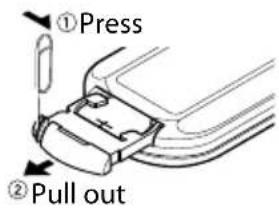 KENWOOD KDCBT645U - Changing the battery of the remote control unit - 1
